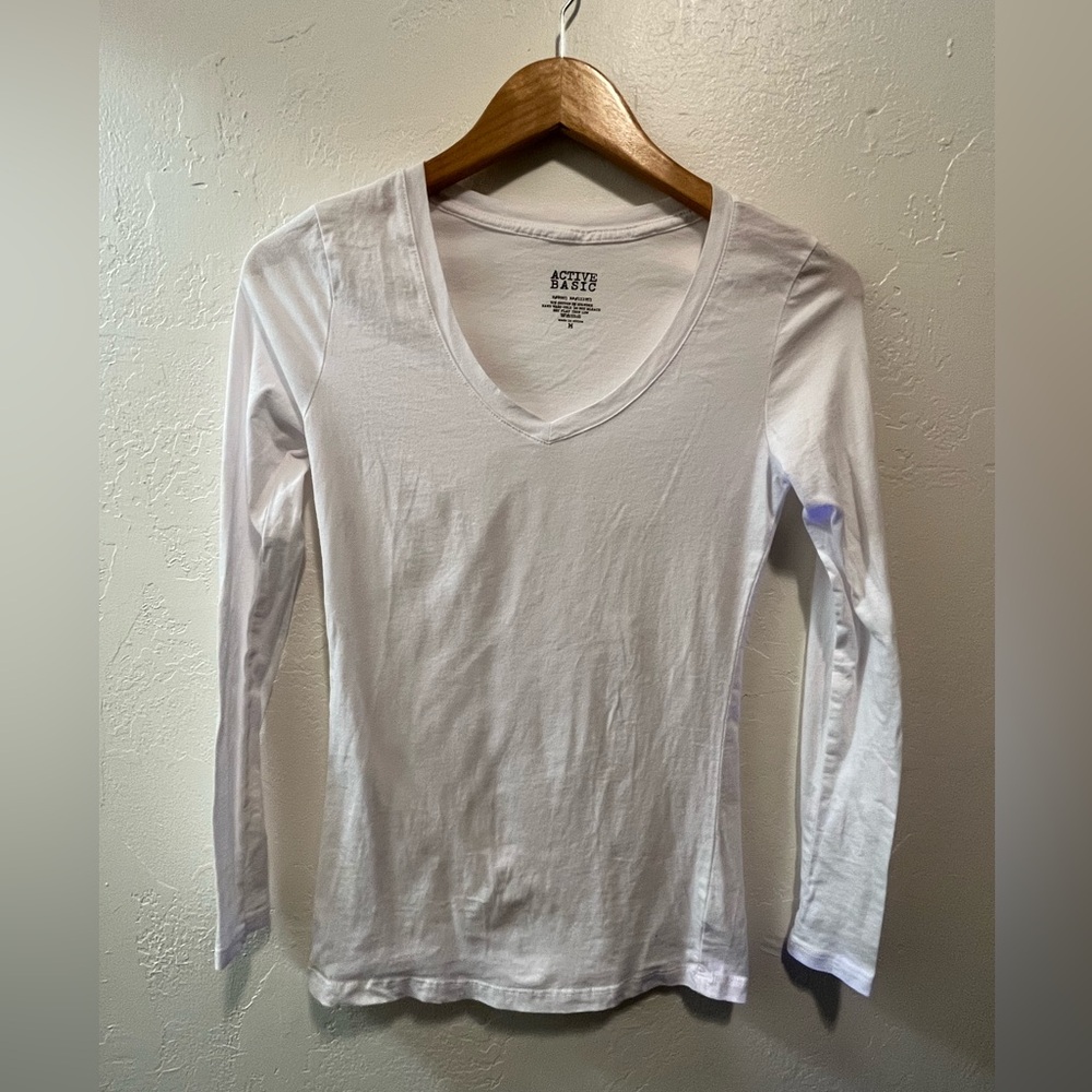 Active Basic White Long Sleeve Tee - image 3